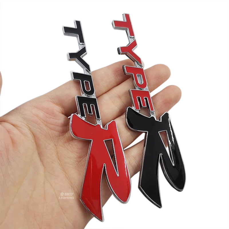 1 Nhãn Dán Logo TYPE R Kim Loại Trang Trí Thân Xe Hơi