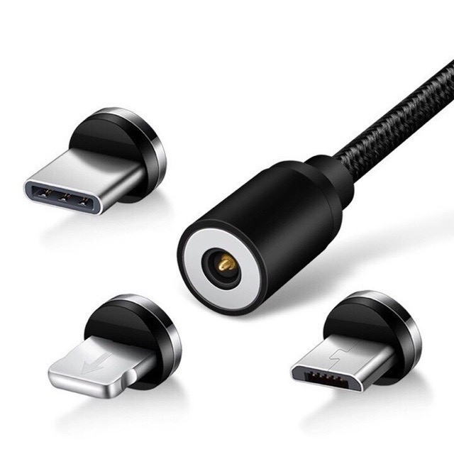 Cáp Dù 3 đầu nam châm Dành Cho Mọi Dòng Máy X - CABLE 360 Bảo Hành 3 Tháng 1 Đổi 1.