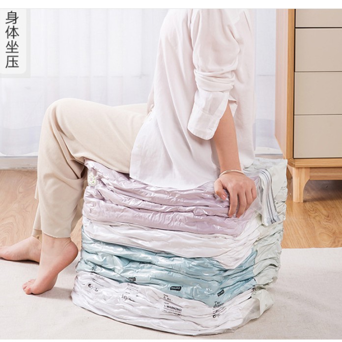 Túi hút chân không đựng quần áo, chăn màn 🖐️ Dùng Tay 🖐️ đơn giản, nhanh gọn