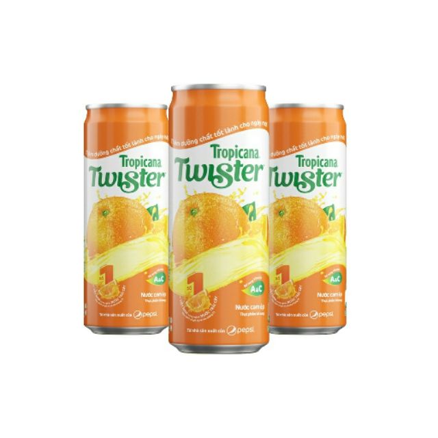 Combo 3 Lon Nước Cam Ép Twister 320ml