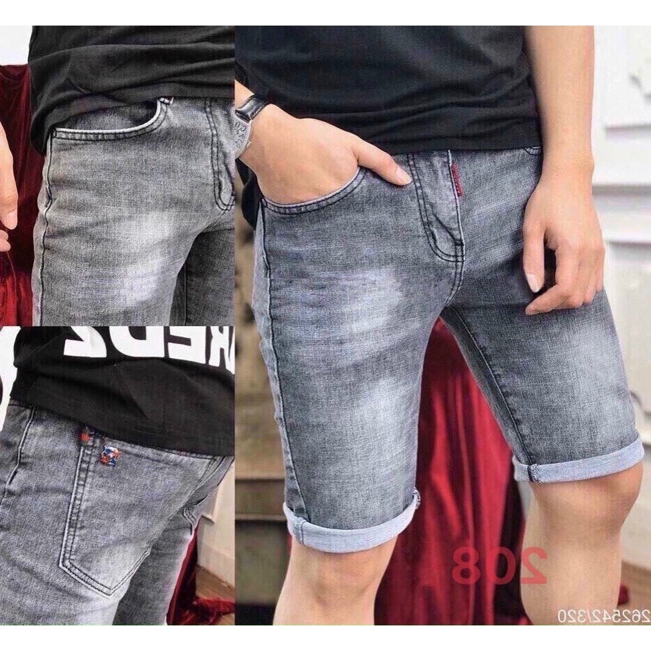 Quần short jean nam trơn cao cấp - chất liệu bò co giãn tốt ( Hàng chuẩn shop) Lady-Hn Store88 KV3