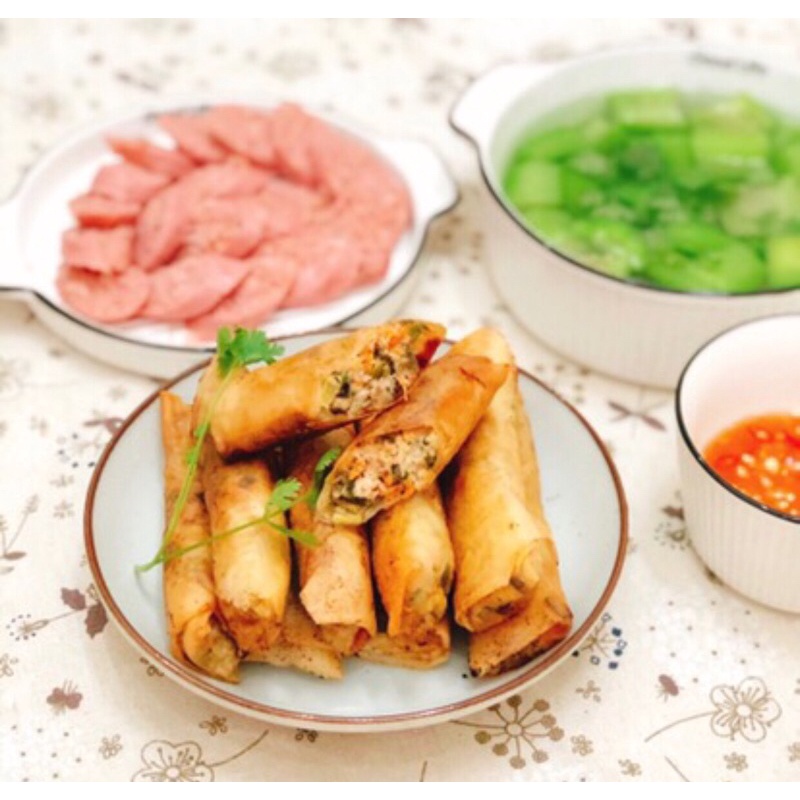 Thùng 20 Bịch Bánh Tráng Chả Giò Spring Home Tyj Spring Roll Pastry 550gr/ 19cm/ 7.5" - Singapore