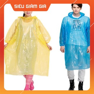 Bịch 50 áo mưa dùng 1 lần loại màu, áo mưa nilong