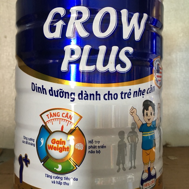 Sữa bột grow plus cho trẻ nhẹ cân 900g 1-2 tuổi