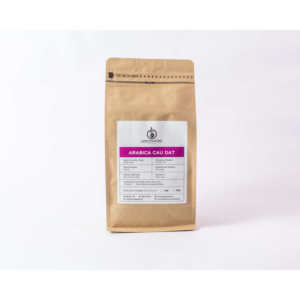 Cà Phê hạt Arabica Cầu Đất Washed Lung Roastery