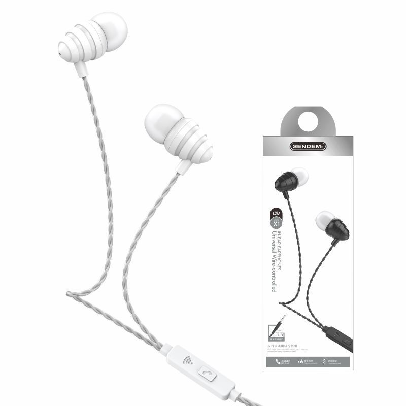Tai nghe Sendem X1 chân 3.5mm cáp trong suốt