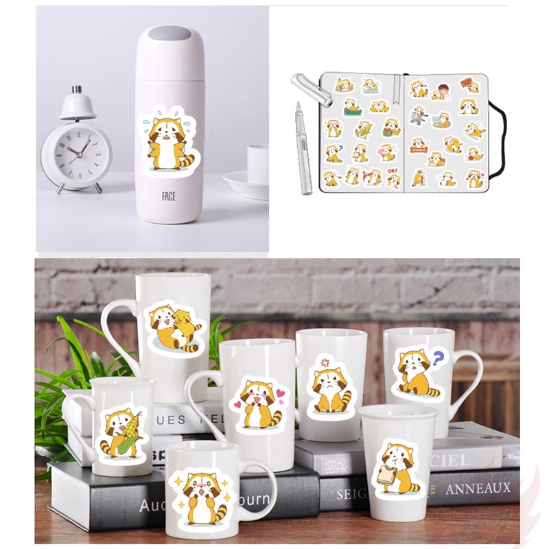 ❉ Racoon Giấy và decal dán tường A ❉ 40Pcs/Set DIY Decals Stickers for Diary Laptop Scrapbooks Skateboard