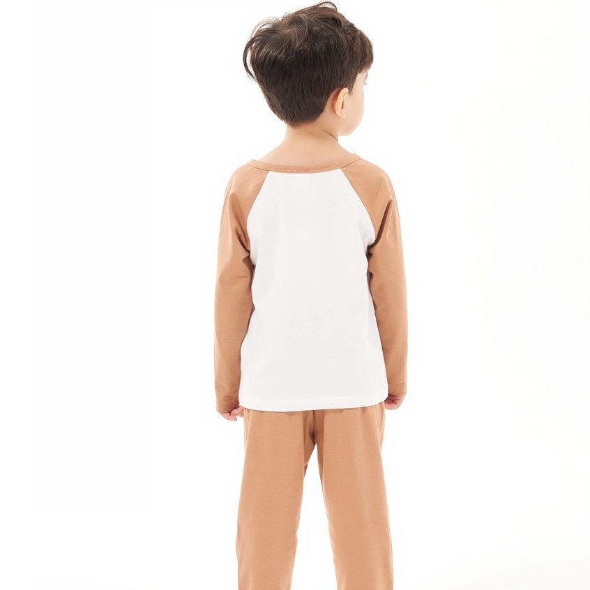 Đồ bộ bé trai dài tay chất cotton dày dặn in hình gấu trúc thời trang thu đông thiết kế BB21