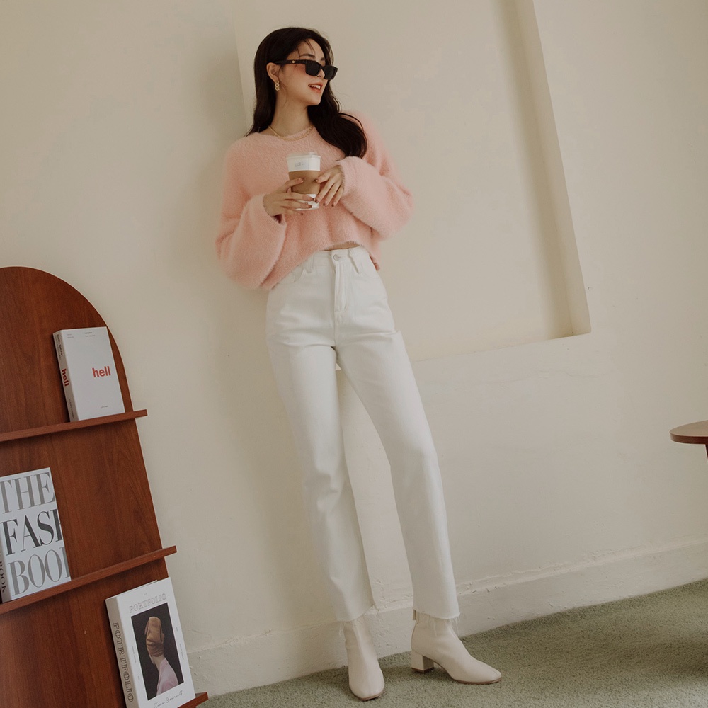 Quần dài ống đứng tua rua đơn giản nữ Air Space Lady 2141823012