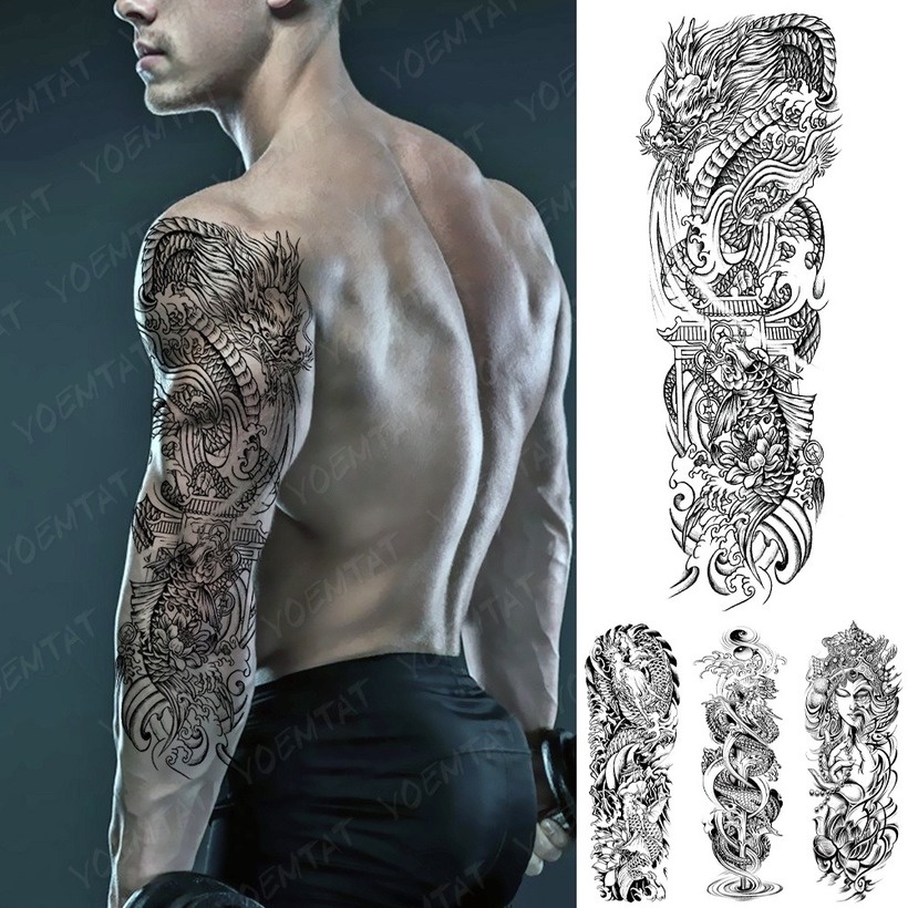 Hình Xăm Dán Tạm Thời Hình Rồng Chống Nước