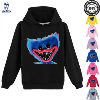 Huggy Wuggy Áo khoác hoodie in hình thời gian mới cho bé trai bé gái 5xQi

