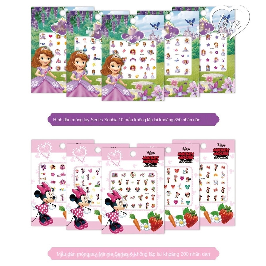 Nhãn Dán Trang Trí Móng Tay Hình Công Chúa Sophia /Bạch Tuyết Hoạt Hình Dễ Thương Cho Bé Gái