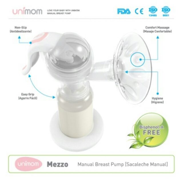 Máy hút sữa bằng tay Unimom có maxa silicone