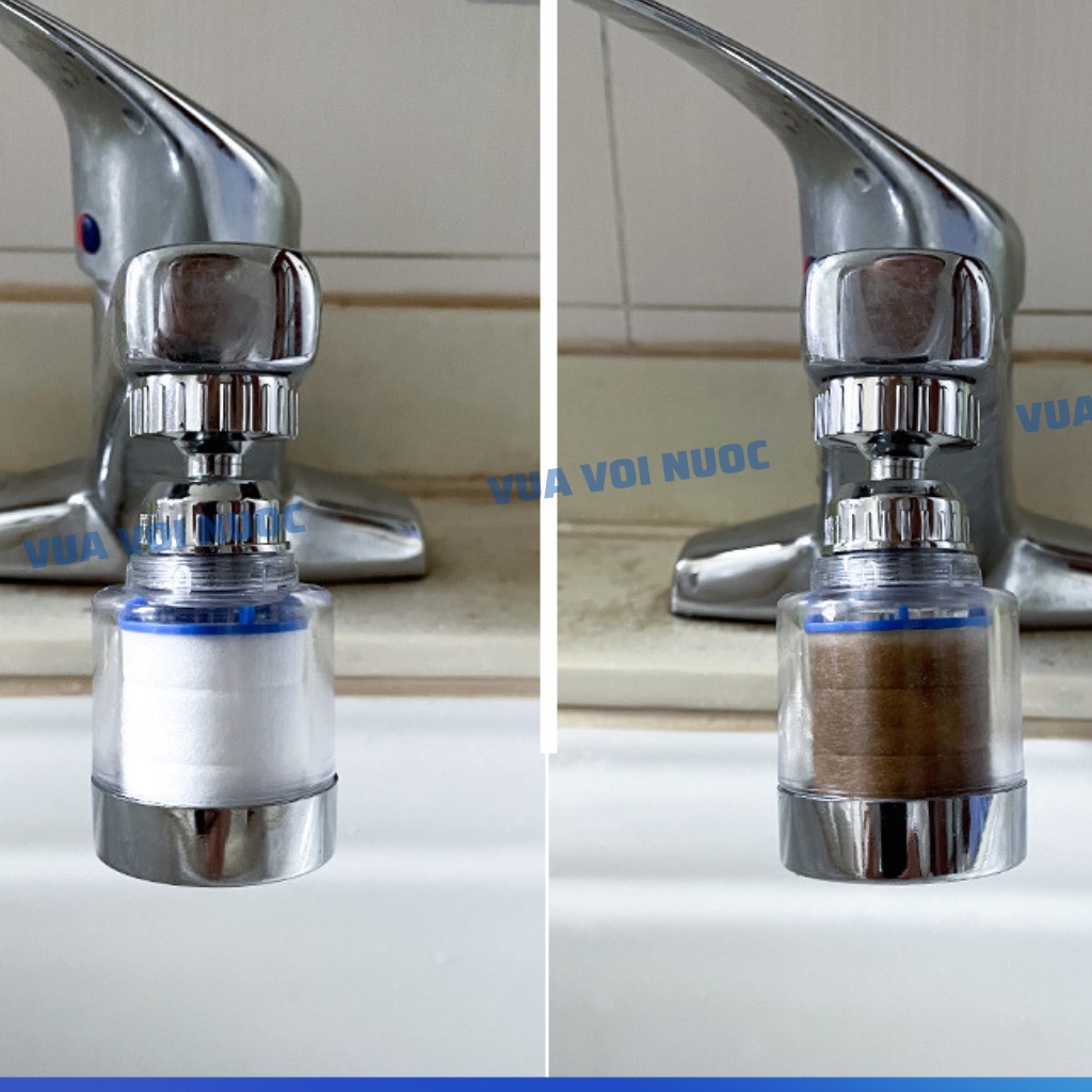Vòi rửa bát chén tích hợp đầu lọc nước xoay 360 độ VVN360