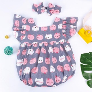 🍭 𝐁𝐎𝐃𝐘 mèo kèm băng đô cho bé (4-12kg)