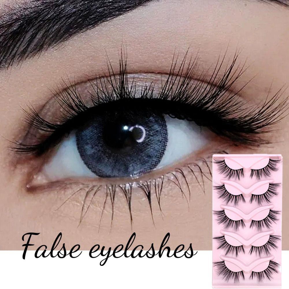 SOFTNESS Set 10 Cặp Lông Mi Giả Thân Trong Suốt Tự Nhiên