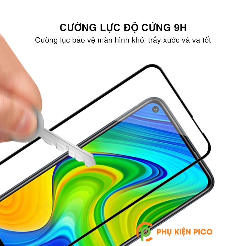 Kính cường lực Redmi Note 9 / Note 9 Pro full màn hình viền đen siêu mỏng độ cứng 9H - Dán màn hình Xiaomi Redmi Note 9