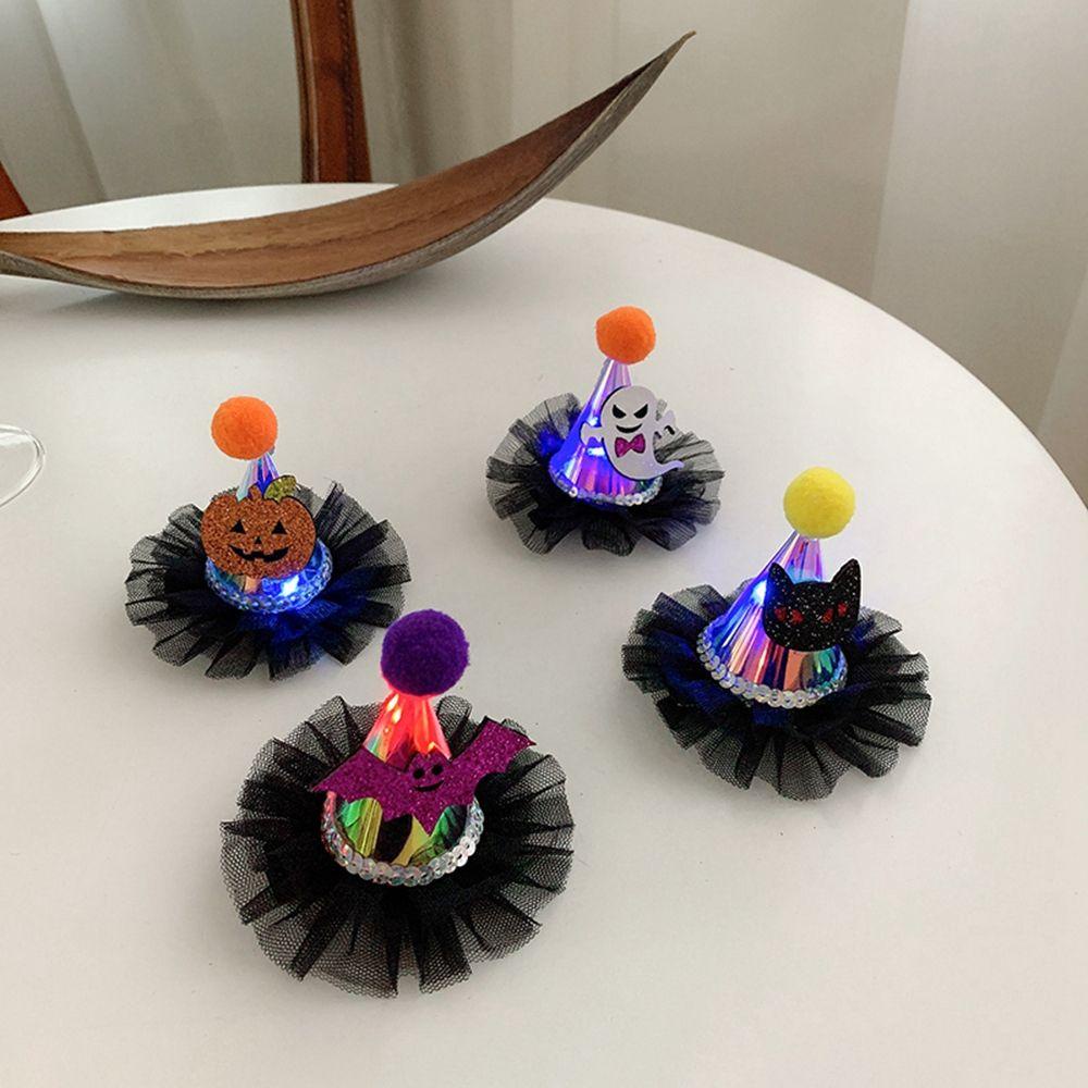 Kẹp Tóc Hình Nón Halloween Phát Sáng Độc Đáo