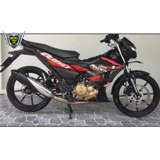 Tem rời dán xe raider fi đỏ đen