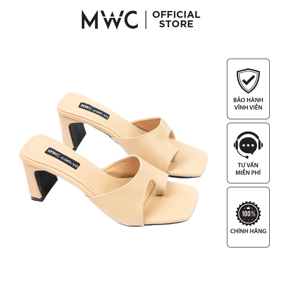 Guốc MWC 3943 - Guốc Cao Gót Gót Vuông 6CM Mũi Vuông Thanh Lịch