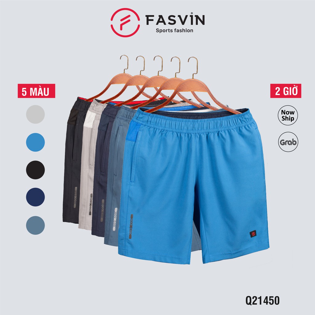 Quần đùi thể thao nam Fasvin Q21450.HN vải gió chun trơn mát co giãn thoải mái. | BigBuy360 - bigbuy360.vn