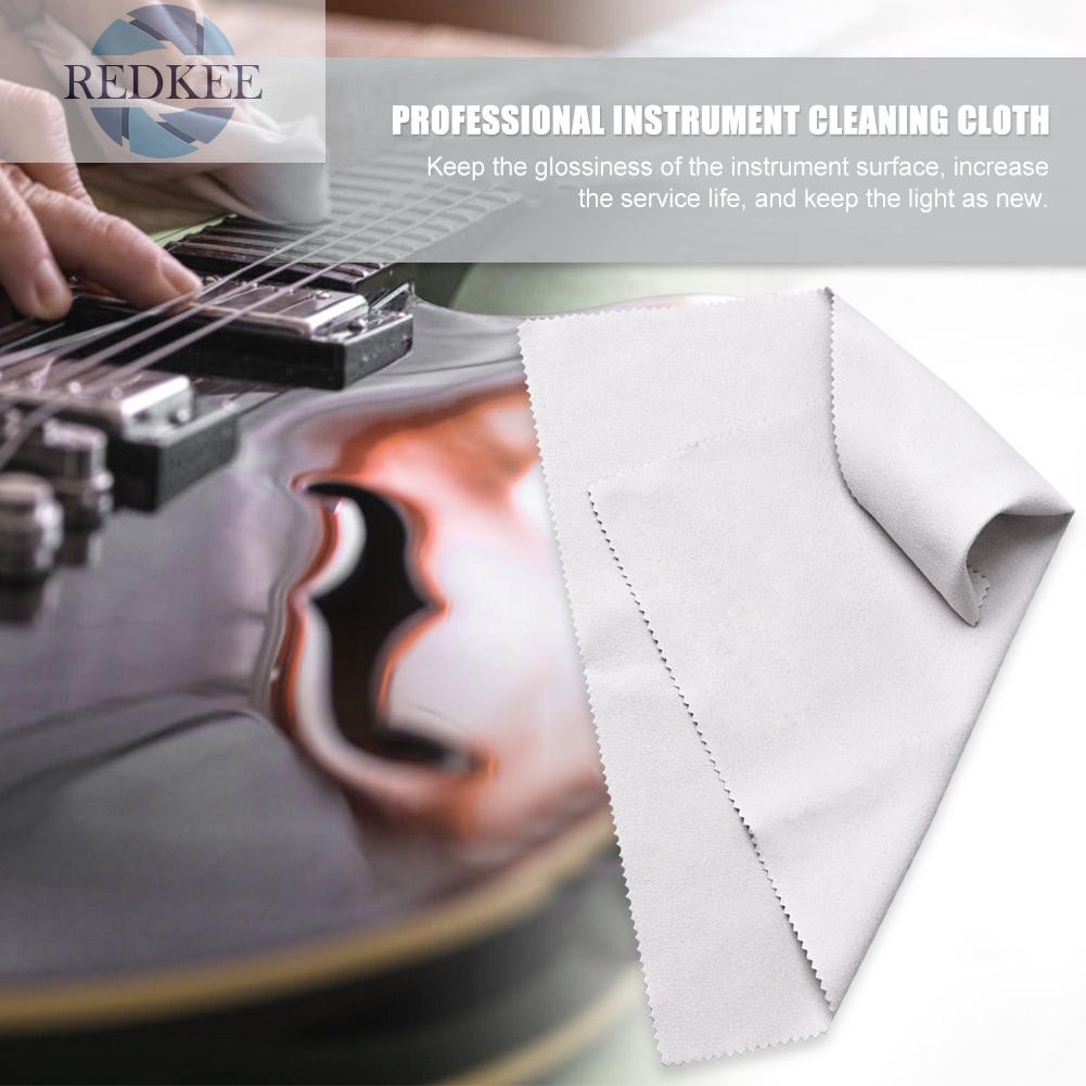 Redkee Guitar Cleaning Polishing Polish Cloth for Piano Violin Musical Instrument 