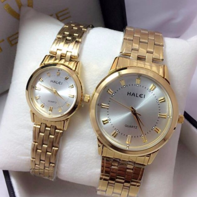 Đồng hồ đôi nam nữ Halei đủ màu chống nước ( Tặng kèm pin )