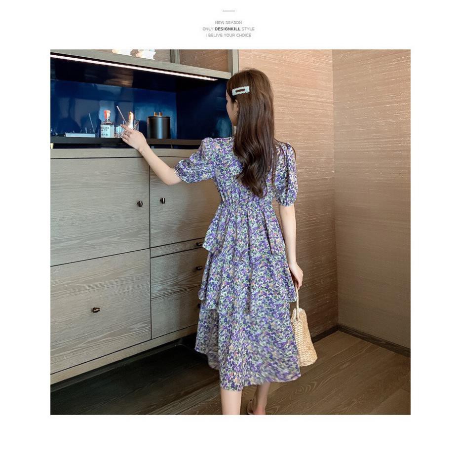 váy Xếp Tầng Tay Lỡ Hoa Nhí Tiểu Thư | BigBuy360 - bigbuy360.vn