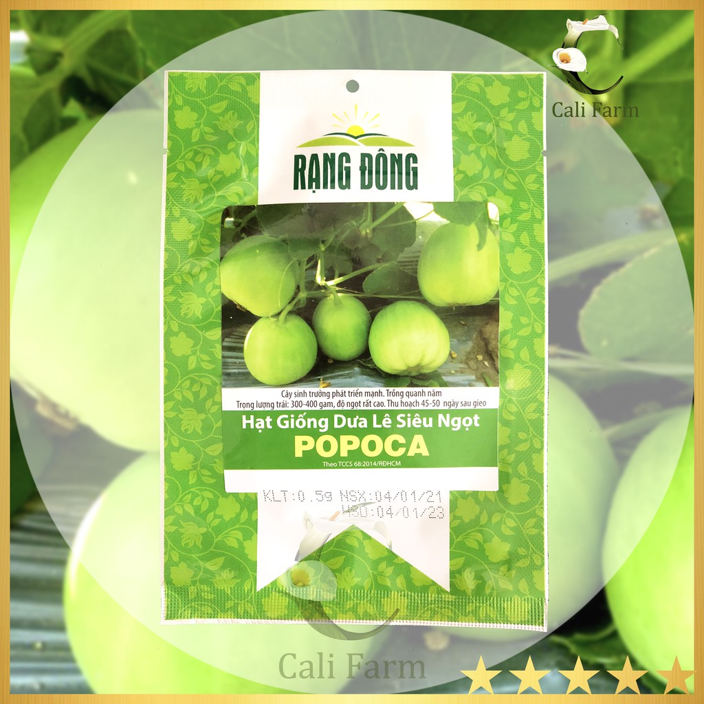 Hạt giống Dưa Lê Popoca Siêu Trái, Siêu Ngọt (0,5 gr)