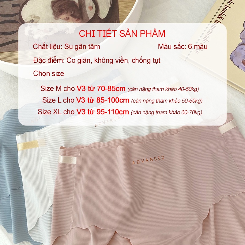 Quần lót nữ đúc su gân tăm không viền tam giác, Quần chíp nữ tàng hình FLQ175