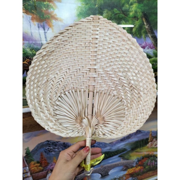 Quạt cổ trang quạt nan lá cọ decor trang trí nhiều mẫu