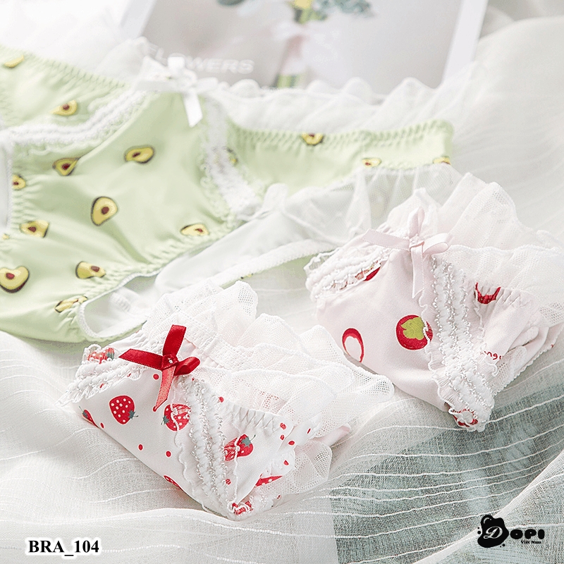 (BRA_104) Quần lót nữ phối ren họa tiết đáng yêu