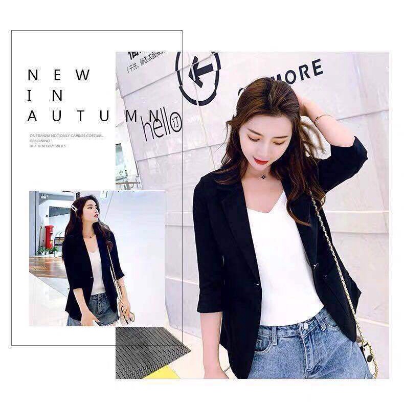 Áo Khoác Blazer Tay Lửng Thời Trang Hàn Quốc Cho Nữ | BigBuy360 - bigbuy360.vn
