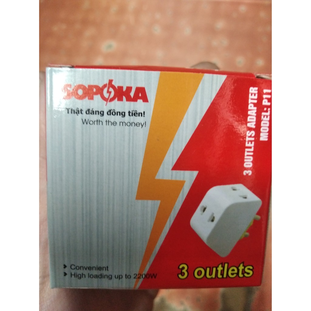 Ổ CẮM 1 RA 3 NHỎ GỌN, TIỆN LỢI SOPOKA