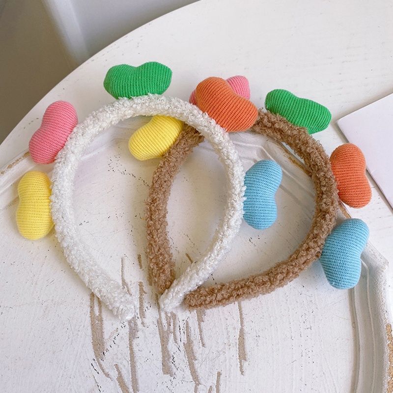 Flgo Băng Đô Trái Tim Bằng Lông Nhung Màu Kẹo Ngọt Trang Trí Tiệc Tùng / Lễ Hội