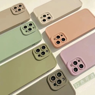 Ốp Điện Thoại Silicon Mềm Nhám Màu Trơn Chống Rơi Bảo Vệ Camera Cho Iphone 12 Pro Max 13 7 8 Plus X Xr Xs Max 11 12 13 Mini