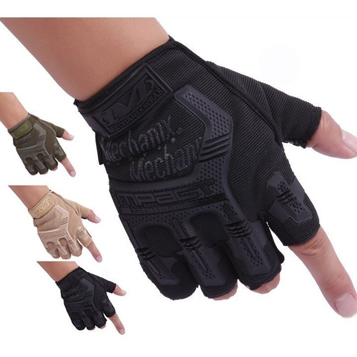 Găng Tay Nam Mechanix Mpact (MP2) Cụt Ngón- Găng Tay Thể Thao, Tập Gym, Đi Phượt