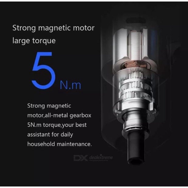 Máy khoan bắn vít điện cầm tay không dây Mijia S2 12 đầu MJDDLSD001QW - Điện áp 3.6v , Pin 2000 MHA