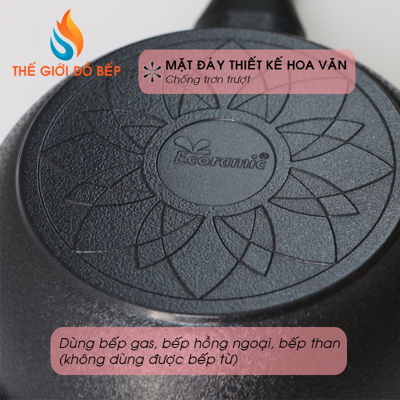 Chảo Chống Dính Ecoramic 18cm Sâu Lòng Không Từ - Chảo Sâu Lòng, Siêu Chống Dính - Chính Hãng Hàn Quốc