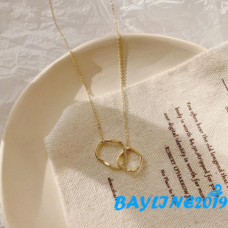 Dây chuyền nữ mặt nhẫn đôi đơn giản cho nữ