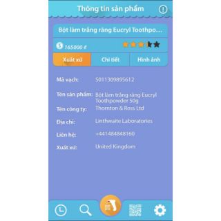 Bột tẩy trắng răng Eucryl -Anh