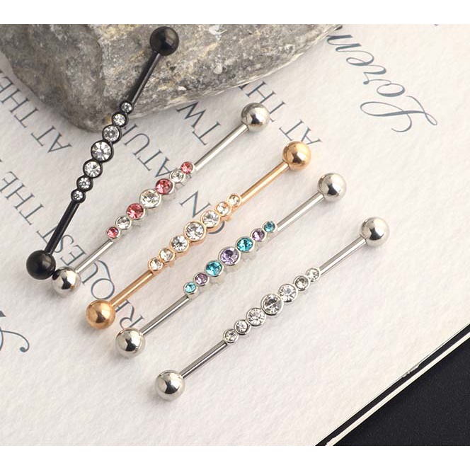 1 Khuyên Tai Công Nghiệp 14G Bằng Thép Không Gỉ