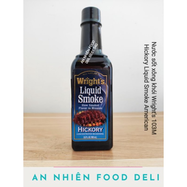 Nước Sốt Xông Khói Ướp Đồ Nướng BBQ nhãn hiệu Wrights Liquid Smoke Hickory