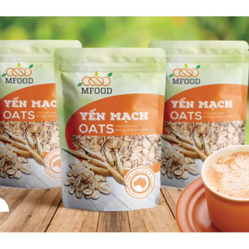 Yến Mạch Úc MFOOD nguyên chất ăn liền 500G ( Cán Mỏng Vở Đôi )