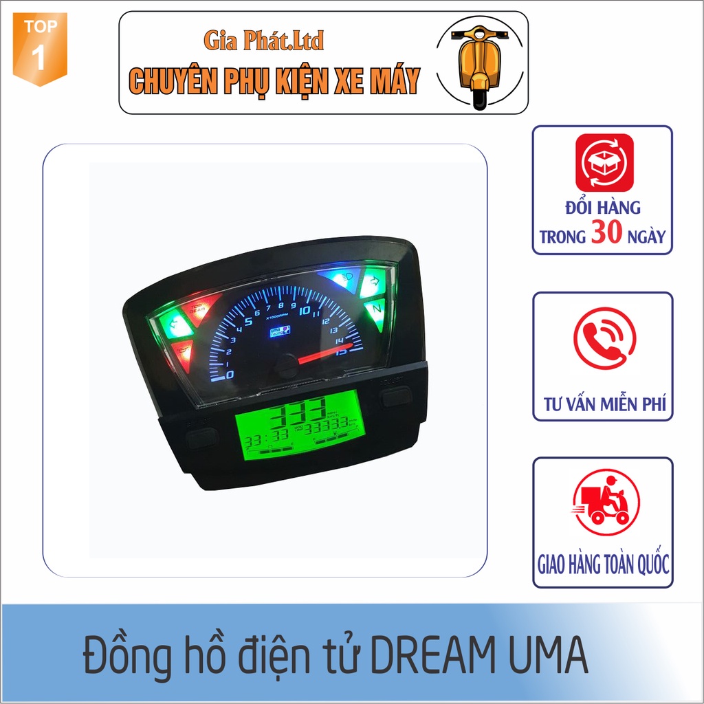 ☃✙✸Đồng hồ điện tử DREAM UMA Led 7 màu- SPD-1340( 2124)