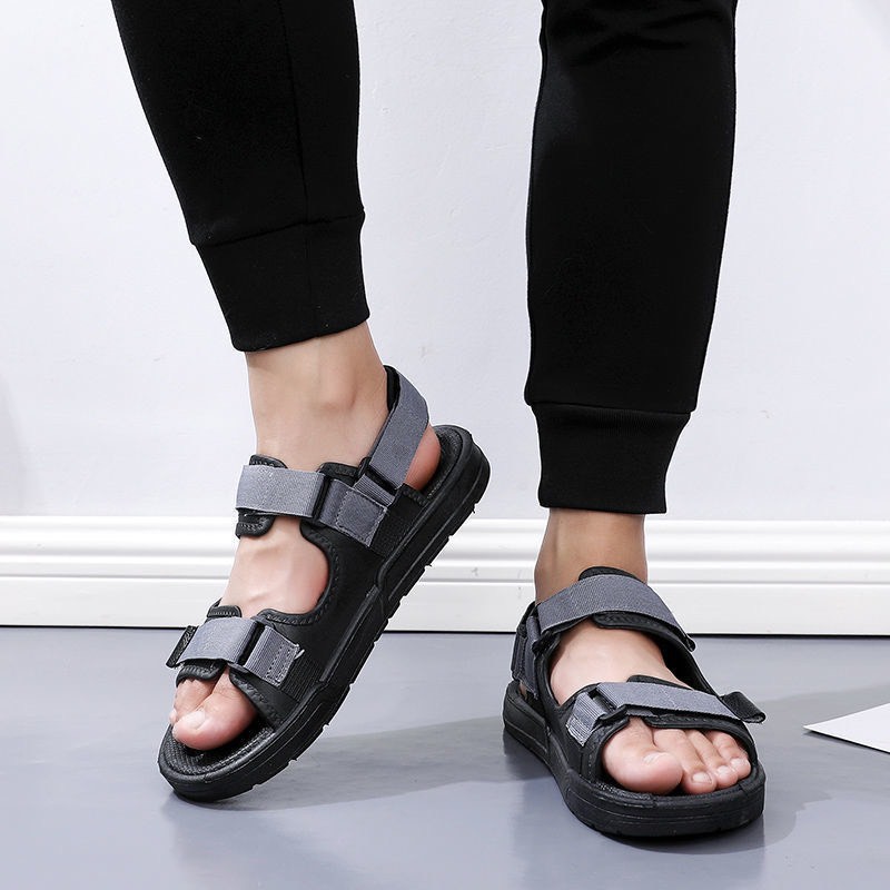 Giầy Sandal Nam 2 Quai Trơn - quai hậu nam học sinh 2 quai ngang Trơn Mẫu Mới 2021