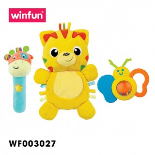 Set 3 đồ chơi cầm tay xúc xắc chíp chíp hổ gặm nướu sột soạt Winfun 3027