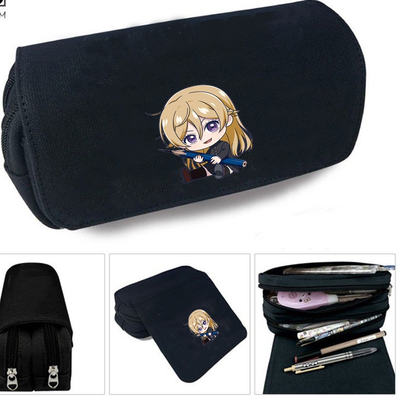 Hộp bút vải canvas in hình BLUE PERIOD dễ thương đi học đựng đồ dùng học tập tiện lợi