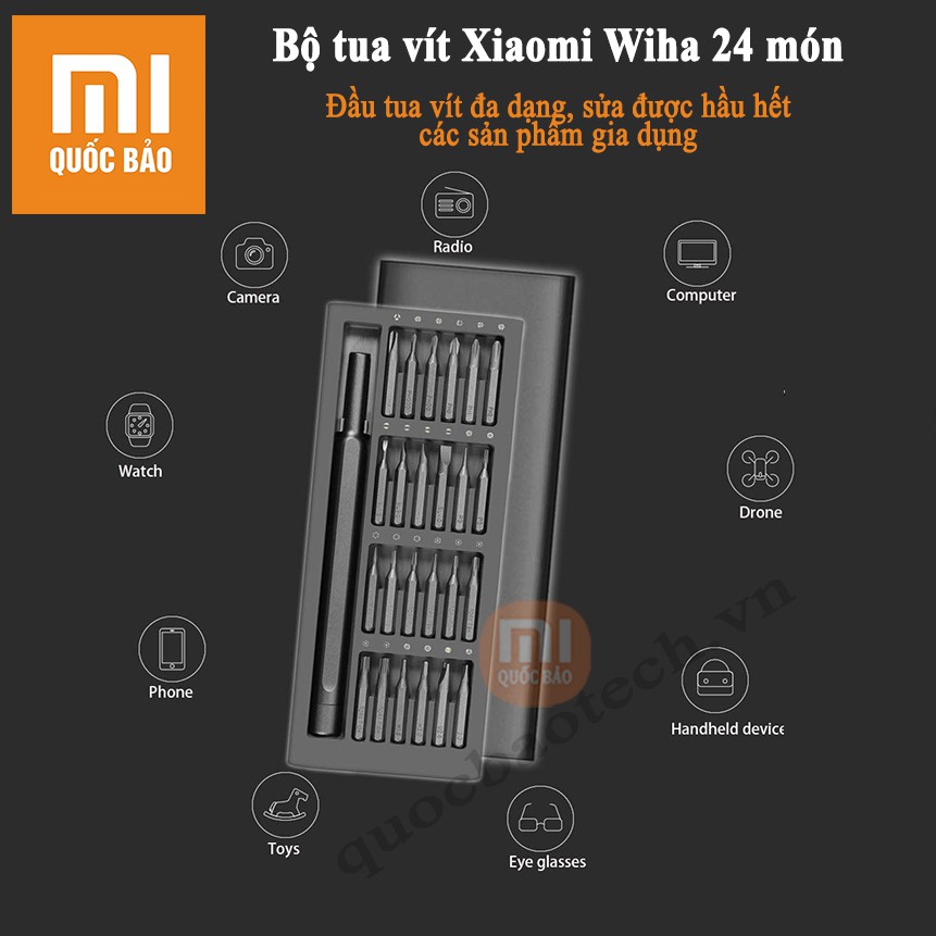 Bộ tua vít Xiaomi Mijia Wiha 24 món- Nhỏ gọn, Bền bỉ, tiện lợi