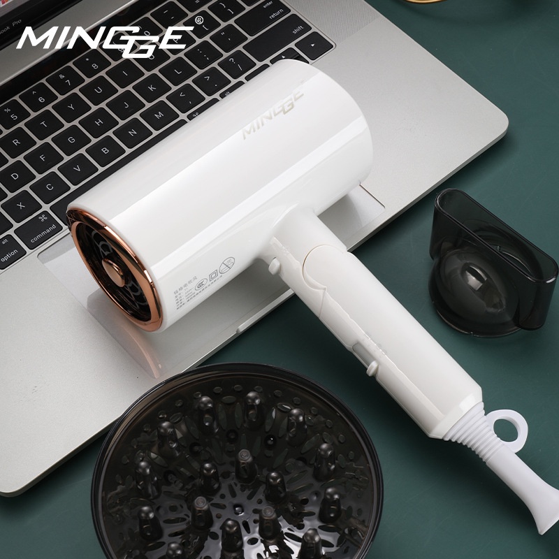 Máy sấy tóc Mingge (Kèm loa sấy) tạo kiểu 2 chiều nóng lạnh công suất lớn 1800W - chuẩn salon